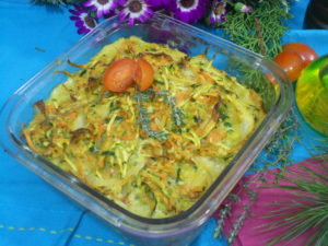 un original gratin de carottes et courgettes
