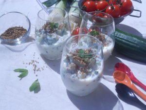 verrine aux concombre pour maigrir sainement