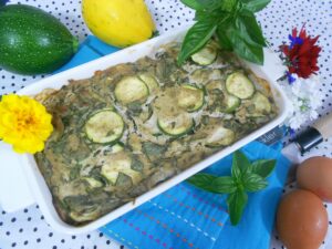 clafoutis courgettes vegan